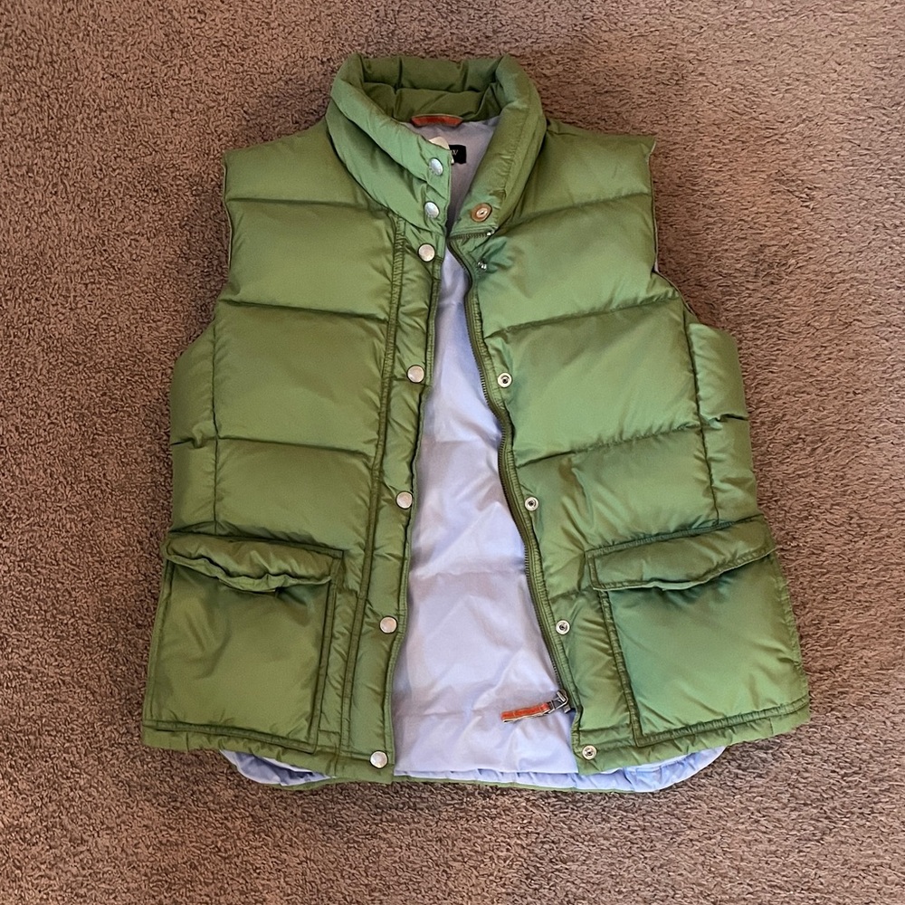 J. Crew Olive Green Puffer Vest